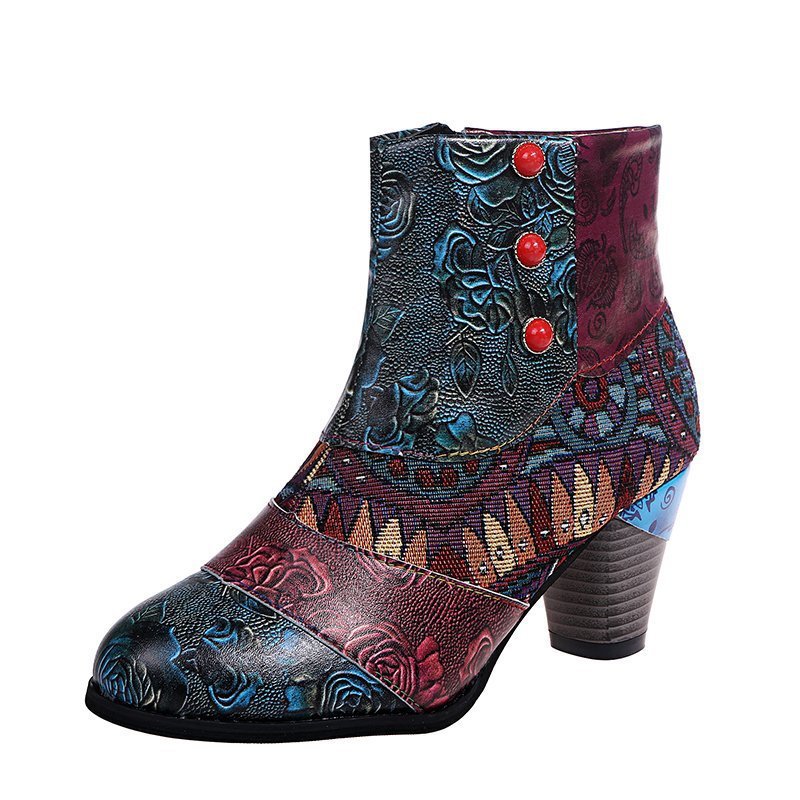 National Style Patchwork Martin Boots