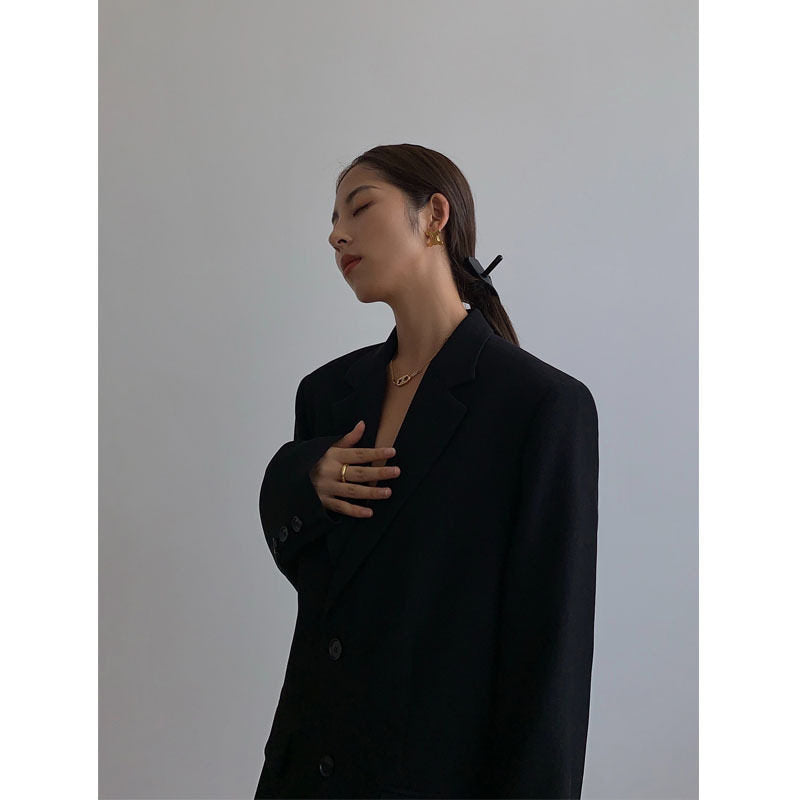 Women's Loose Fit Blazer Jacket Coat