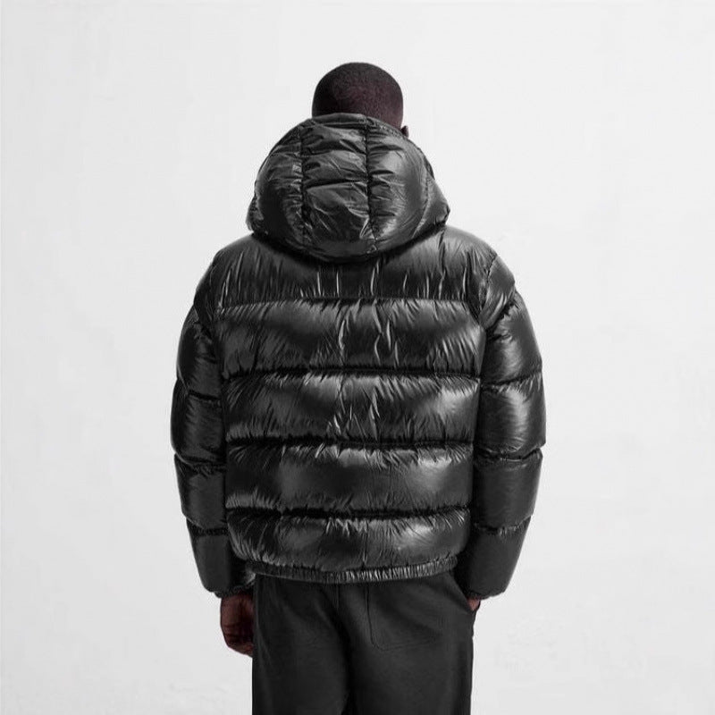 Quilted Hooded Jacket with 3D Pattern
