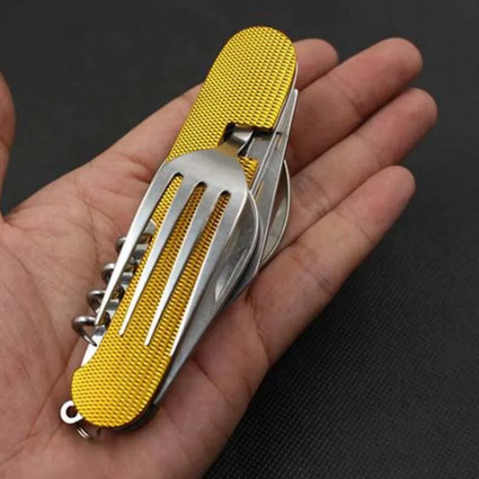 Multifunctional Foldable Pocket Knife,Fork and Spoon