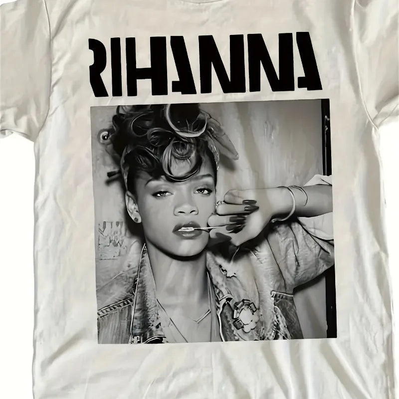 Rihanna Black and White T-shirt