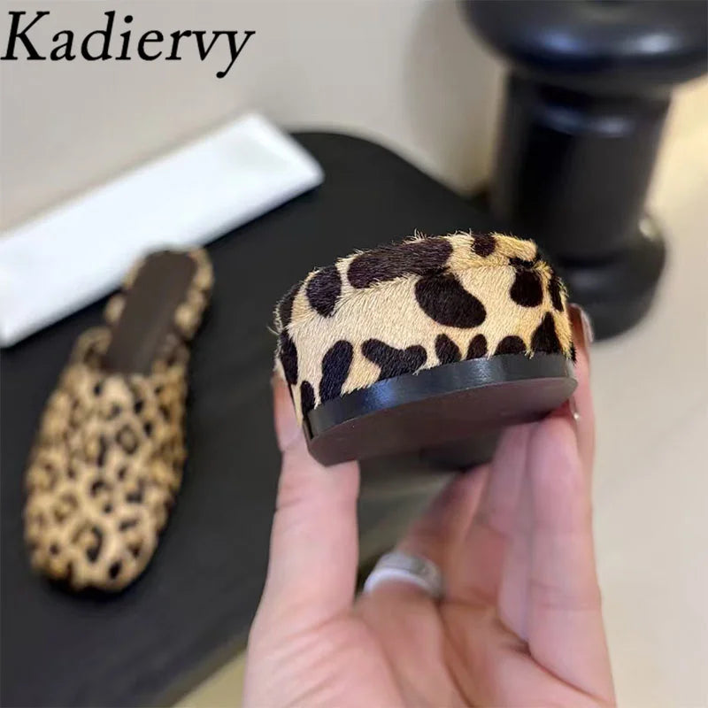 Kadiervy Leather Flat Slides