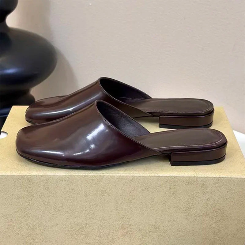 Kadiervy Leather Flat Slides