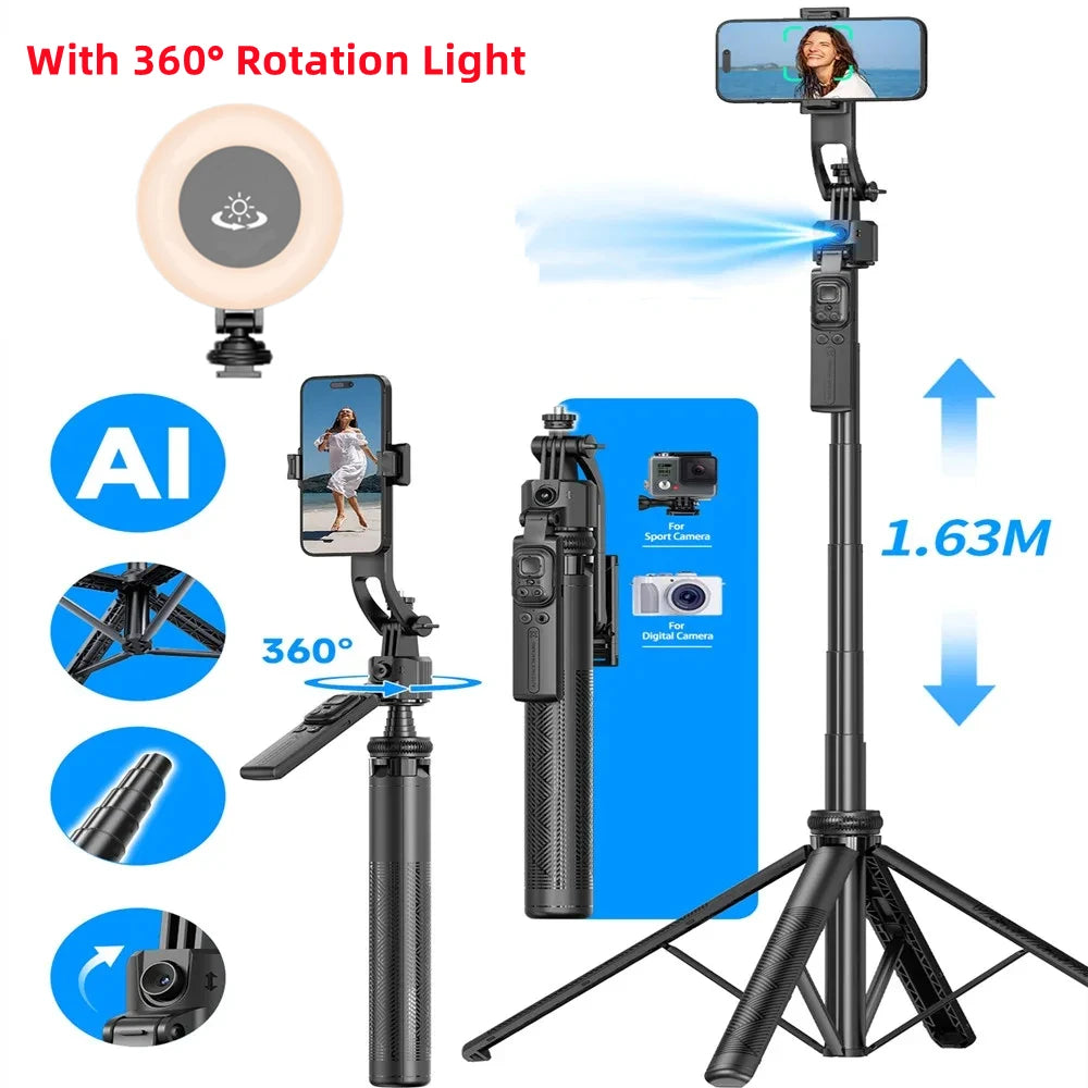 C17 Monopod 360° Auto-Rotation AI Tracking Tripod
