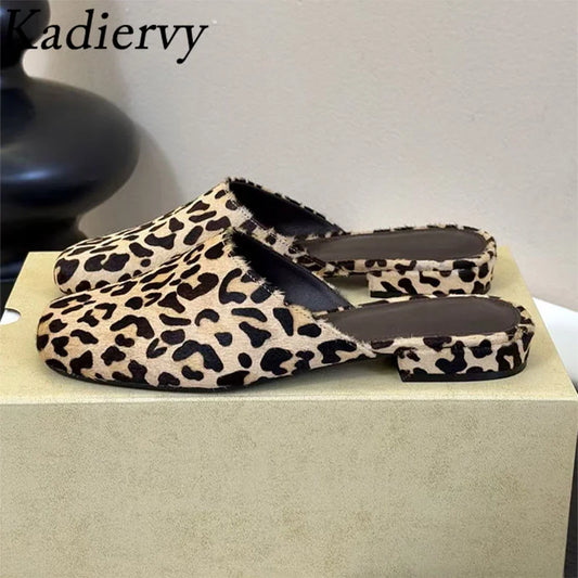 Kadiervy Leather Flat Slides